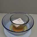 Pyrex Colors Tinted (3-Pack, Full Set) Sculpted Tinted Glass Mixing Bowls With Lids, Nesting Space Saving Set of Bowls For Prepping and Baking, 1.3QT, 2.3QT & 4.5Q (Yellow, Green, Blue)