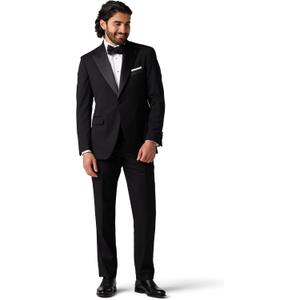 Alton Lane Mercantile Tuxedo Tailored Fit - Premium Quality Tuxedo for Men, Stylish and Elegant Formal Suit for Men (46 Short, Black)