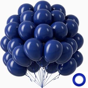 Navy Blue Balloons 12 inch, Navy Latex Balloons 50pcs Party Balloon for Graduation Wedding Birthday Party Decorations