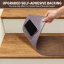 GROWLING Linen Stair Treads for Wooden Steps Indoor 36x9 inch,7pcs Upgraded Self Adhesive Backing Non Slip Stair Carpets, Peel and Stick Stair Runner Rugs, Reusable Staircase Step Treads(Brown)
