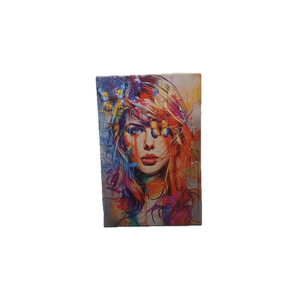 Abstract Wall Art, Butterfly Woman Portrait Poster Modern Artwork Colorful   (16" x 24") 