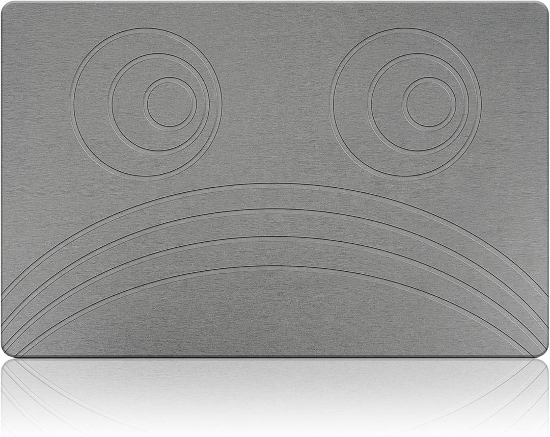 Stone Bath Mat,Diatomaceous Earth Shower Mat Non Slip, Super Absorbent Quick Drying Bathroom Floor Kitchen Counter, Easy to Clean (23.6"x15.4" - Dark Gery)
