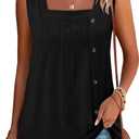 KISSMODA Womens Boho Tops for Summer Sleeveless Tanks Loose Fit Casual Blouse Daily Shirts for Leggings (S-3XL) (M)