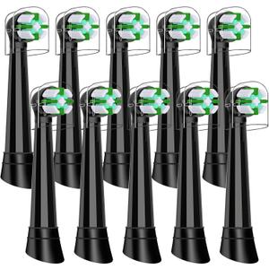 IO Replacement Heads Compatible with Oral B iO 2 3 4 5 6 7 8 9 10 Series Electric Toothbrush, 10 Pcs Brush Heads Compatible with Oral B for Teeth Clean (Black)
