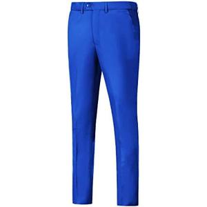 Datysum Men Suit Dress Pants Slim Fit Suit Black Groomsmen Wedding Pants Waist Flat Fit Expandable Classic Separate Pant, XS/S