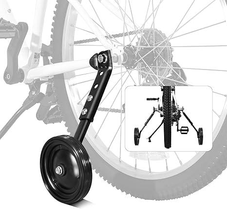 Multi-speed Kids Bike Training Wheels Fits 16", 18", 20",22", 24" Bikes, Adjustable for Variable Speeds Includes Stabilizers Kits, 1 Pair, Black