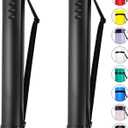 2-Pack Extendable Poster Tubes Expand from 24.5 to 40 with Shoulder Strap | Carry Documents, Blueprints, Drawings and Art | Black Portable Durable Round Storage Cases with Lids and Labels