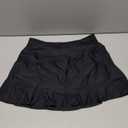 Soothfeel Women's Swim Skirt with Pocket High Waisted Ruffle Tummy Control Tankini Swimsuit Bathing Suit Bottoms (Large, Black)