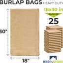 Burlap Storage Bags 18" x 30", Pack of 25 – Natural Jute Gunny Sacks for Storage of Vegetables, Gardening & Farm Use, Breathable Heavy-Duty Burlap Bags
