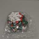 Briwooody 18 Pcs Winter Wooden Snowflake Table Decoration 9 Set 3D Winter Snowflake Centerpieces for Tabletop Party Decoration Supplies(Red and Green) (Solid Style, Multicolor)