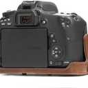 Megagear MG1185 Canon EOS Rebel T6s, 8000D (18-55mm) Ever Ready Leather Camera Case and Strap - Dark Brown