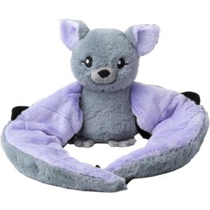 HUGIMALS Hugarounds Berkeley the Bat 2.5 lb Microwaveable & Freezable Weighted Plush Neck & Shoulder Wrap | Soothing, Comforting Hugs for Self-Care & Relaxation | Unscented for Ages 2+