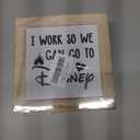 3 x Inspirational Wood Signs, Box Wood Plaques Desk Dcor, Decorative Plaques and Signs, Rustic Office Decor Art, Motivational Office Desk Decor, Farmhouse House Decoration, I Work So We Can Go to Disney (5.9*5.9inch, Style 01)