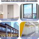 Peel and Stick Shower Door Draft Stopper, T-Shaped Silicone Weather Stripping, Double Sided Self-Adhesive Seal Strip for Gaps (Clear, 40ft x 1.97in)