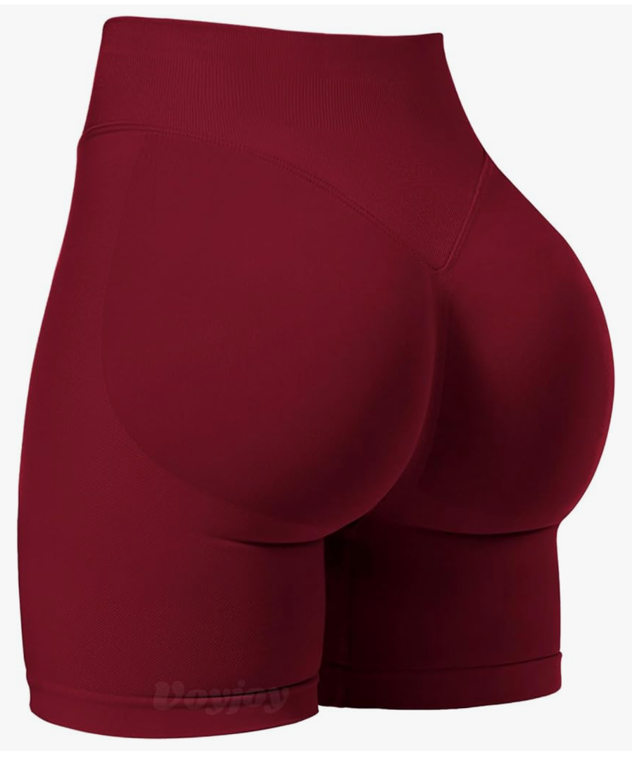 VOYJOY Women Workout Impact Shorts 3.6"/ 4.5"/ 6" Scrunch Butt Lifting Gym Seamless Booty Biker Shorts M