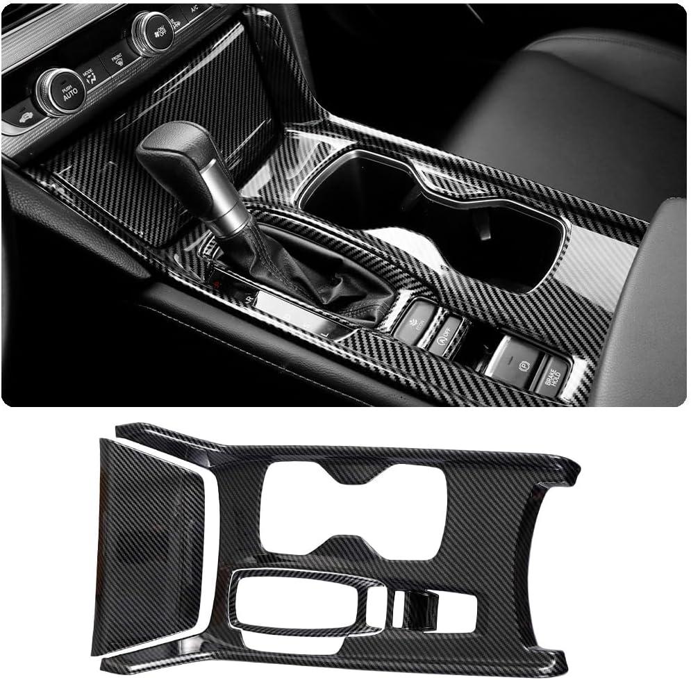 YINGTUU for Honda Accord 10th Gen 2018 2019 2020 2021 2022 Accessories Interior Stickers Gear Shift Panel Cover Decals Carbon Fiber 3PCS(Gas Version)