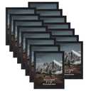 HORLIMER 8x10 Picture Frame Set of 15, Black Picture Frames Display 8 by 10 Photo for Wall or Tabletop