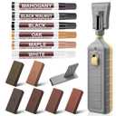 Laminate Floor Repair Kit with Heat Pen,Linoleum Repair Hard Wax 12 Color Wood Vinyl Floor Furniture Repair Kit Touch Up Marker Cover Scratches, Stains, Cracks, Holes for Door, Cabinet, Table
