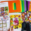 Winlyn 24 Sets Halloween Craft Kits DIY Halloween Picture Frame Decorations Art Sets Ghost Monster Jack-O'-Lantern Fall Leaf Festive Foam Stickers Arts and Crafts for Kids Party Classroom Activities