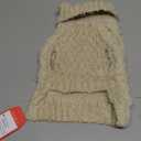 Turtleneck Small Dog Sweaters - Classic Cable Knitwear Winter Coat for Small Medium Dogs Male Female Puppy Dog Cold Weather Clothes Girls Boys, Cream, (Small, BACK 12", CHEST 16")