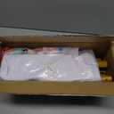 Wedding Arch Backdrop Stand with Cover 5ft, Metal Arch Stand and Cover Set with 100 Party Multi-Colored Balloons for Birthday Party Baby Shower Graduation Ceremony Decoration, White