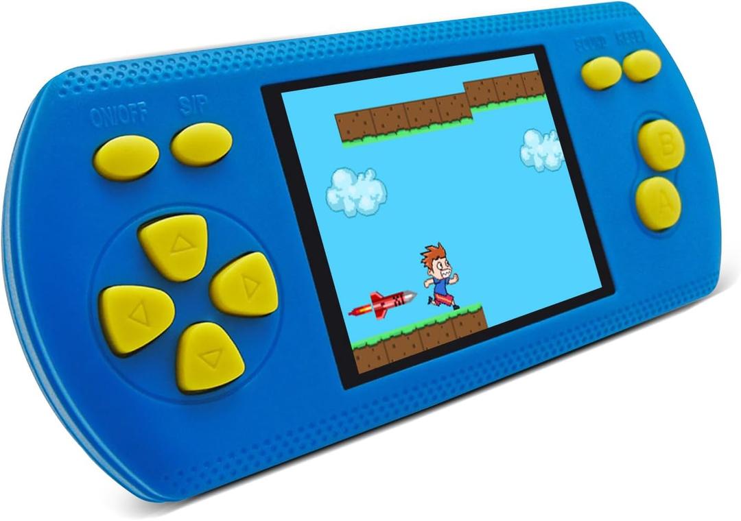 16-bit Handheld Game Console for Adults, 2.4'' HD Screen, 218 Classic Retro Video Games, Mini Arcade Electronic Toy Gifts for Birthday Gift, Needs AAA Batteries 3 Packs (Blue2)