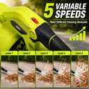 Leaf Blower Cordless, 765CFM 280MPH Electric Leaf Blower with 2x5.2Ah Batteries and Charger, 5-Speed Modes, Adjustable Shoulder Strap, Powerful Battery Blowers for Lawn Care Patio, Blowing Leaves Dust