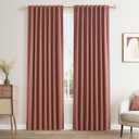 Guken Blackout Curtains 80 Inch Length 2 Panels Set for Living Room Bedroom Back Tab Thermal Insulated 100% Black Out Linen Drapes Room Darkening Window Curtains 80 Inches Long,Dusty Rose