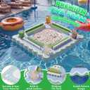 Floating Mahjong Table for Poo with 4 Cup Holders, 19 x 19 Inch