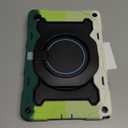 ROISKIN Case for Samsung Galaxy Tab S10 Plus/ S9 FE Plus/ S9 Plus 5G Tablet 12.4'', Heavy Duty Shockproof Protective Case with Screen Protector, Stand, Handle,Shoulder Strap and Pen Holder (Black+Green)