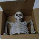 Ground Breaking Skeleton Scary Light up Halloween Skeleton for Holiday Party Haunted House Yard Home Decor 9.8x9.8x4.3 inch.