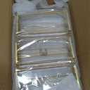 Floroom 6 Pack 5x7 Inch Clear Acrylic Sign Holders, Double-Sided Gold Display Stand Picture Frames for Table Numbers, Menus, Flyers, Weddings, and Offices