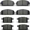 DYZJKWJW D1451 D1506 8PCS Front & Rear Ceramic Brake Pads Set Compatible with 20082012 Honda Accord EX & EXL, 20092014 Acura Tsx