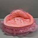 WYSBAOSHU Cute Princess Pet Bed Bow-TIE Lace Cat Sofa Soft Plush Small Dog Cushion Bed Kitten Puppy Round Beds (S, Pink)