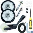 [Upgraded] 4392065 Dryer Repair Kit with 349241T Drum Roller Kit 691366 Idler Pulley 341241 Dryer Belt WPW10359269 and WPW10359270 Dryer Drum Shaft for Whirlpool Kenmore Maytag Dryers