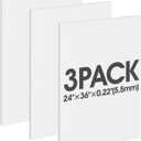 Foam Board 24"x36", Foam Core Board for Projects, Black Poster Board for Painting, Displaying (3 Pack White)