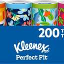 2 x Kleenex Perfect Fit Facial Tissues, 4 Cannisters, 50 Tissues per Can, 2-Ply (200 Total), Packaging May Vary