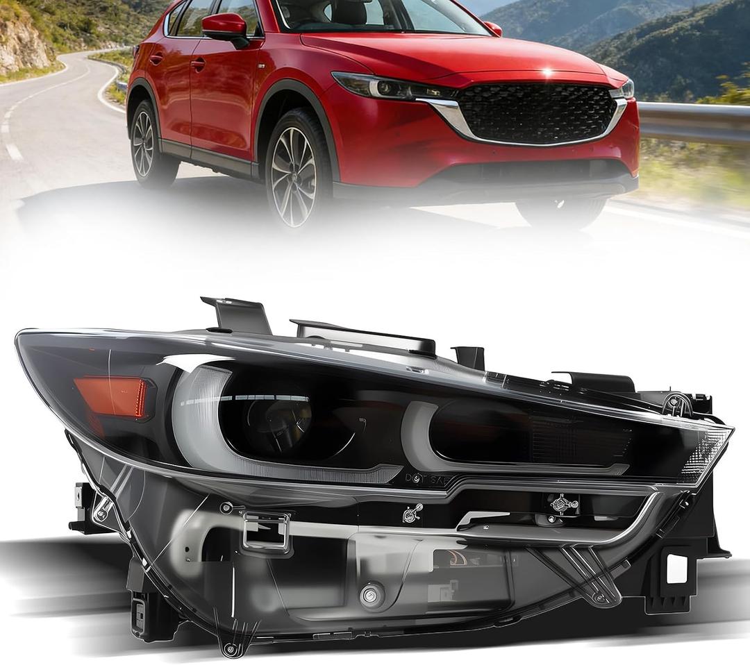 Nakkaa Right Headlight w/AFS Compatible with CX5 CX-5 2022 2023 2024 2025
Headlamp Projector Passenger Side KPF351031C