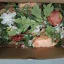 Lvydec 2 Pack Artificial Peony Flower Garland - 6ft Silk Peony Orange Flower Garland Arch Flower Vine for Wedding Party Table Decoration (Orange)