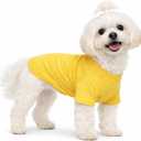 Lovelonglong Pet Clothing Dog Costumes Basic Blank T-Shirt Tee Shirts for Small Dogs Yellow XS