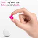 4 x Audree Soft Ear Plugs for Noise Reduction, Reusable Flexible Earplugs for Sleep, Travelling, Focus, Study & Noise Sensitivity, 28dB Noise Cancelling, 8 Silicone Ear Tips in XS/S/M/L, Rose