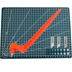 Craft Cutting Tools Set,A4 Cutting Mat,Craft Cutting Knives with 3 different 360 Degree Rotating Blades Stainless Steel Cutter Pen for DIY Crafts Stencils Scrapbooks (Orange