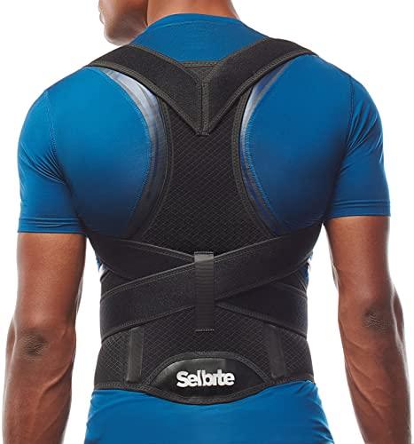 Selbite Posture Corrector for Men and Women - Back Brace for Upper and Lower Body Support - Adjustable Straightener with Pain Relief and Muscle Memory (XX-Large)