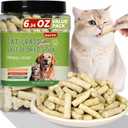 Just Try 6.34OZ Cat Treats, Freeze Dried Cat Grass Teething Stick,Healthy Training Treats Food Topper,Hairball Control Teeth Cleaning Dental Treats for Indoor Cats (EXP 04/13/27)