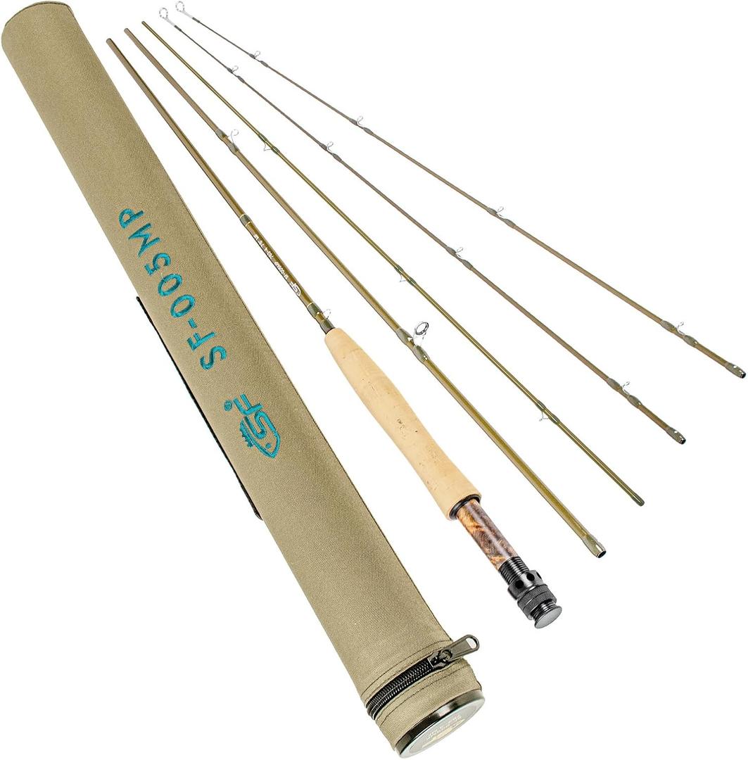 SF SF-005MP Fly Fishing Rod Advance Multi-Purpose Freshwater Fly Rod IM8 Carbon Fiber with Carrying Tube and Extra Rod Tip Section Medium-Fast Action