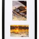 DUENPY 8x14 Picture Frame Collage Display 4x6 and 5x7 Photos for Available Horizontal Wall Mounting Display and Vertical Black