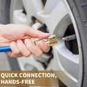 Air Chucks for Tires, 6 Pack Sturdy & Durable Locking Air Chuck with Easy Lock-on Clip, Heavy Duty Solid Brass, 1/4" Female NPT Threads, Universal Connect for Tire Inflator, Gauge, Compressor