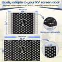RV Screen Door Protector for Dogs-RV Screen Door Slider Panel,Adjustable RV Screen Door Guard,Heavy-Duty Metal,Bite and Scratch Resistant,Fits 20"-32.2" for RV & Camper (Black)