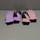 2 Pairs Kids Ski Gloves Waterproof Winter Mittens Warm Full Finger Gloves Snow Gloves for Children (Pink and Violet, 1 - 3 Years)