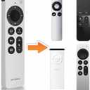Replacement Remote Control for Apple TV Remote. (Silver)
